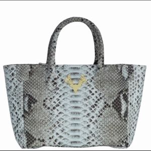 Taxidermy Midi Mackie Python Tote with Strap